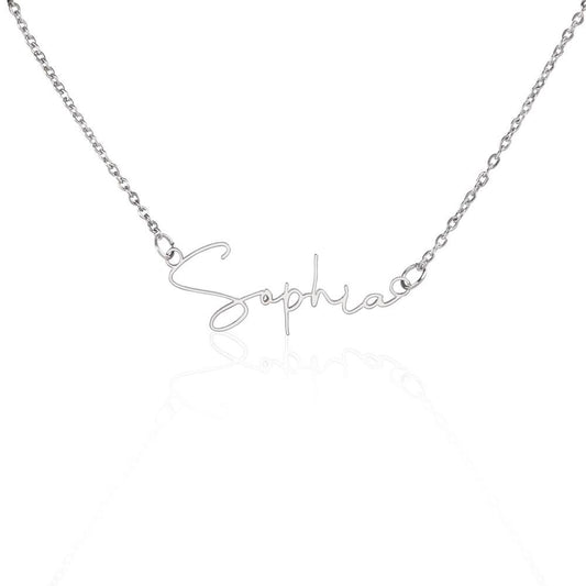 Personalized Name Necklace, Signature Style