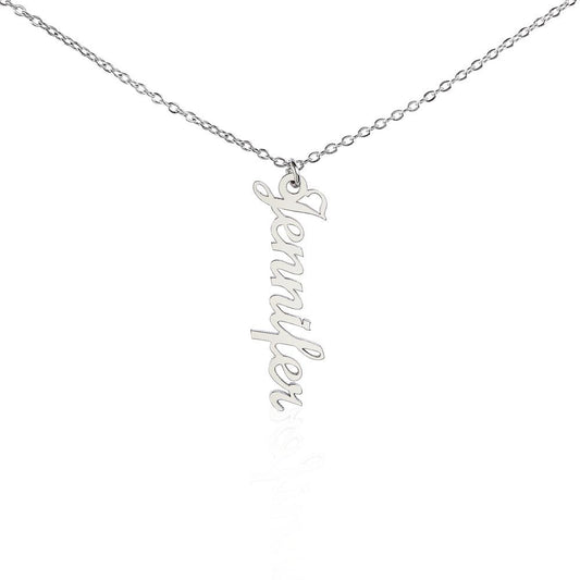 Vertical Name Necklace, Personalized, Custom